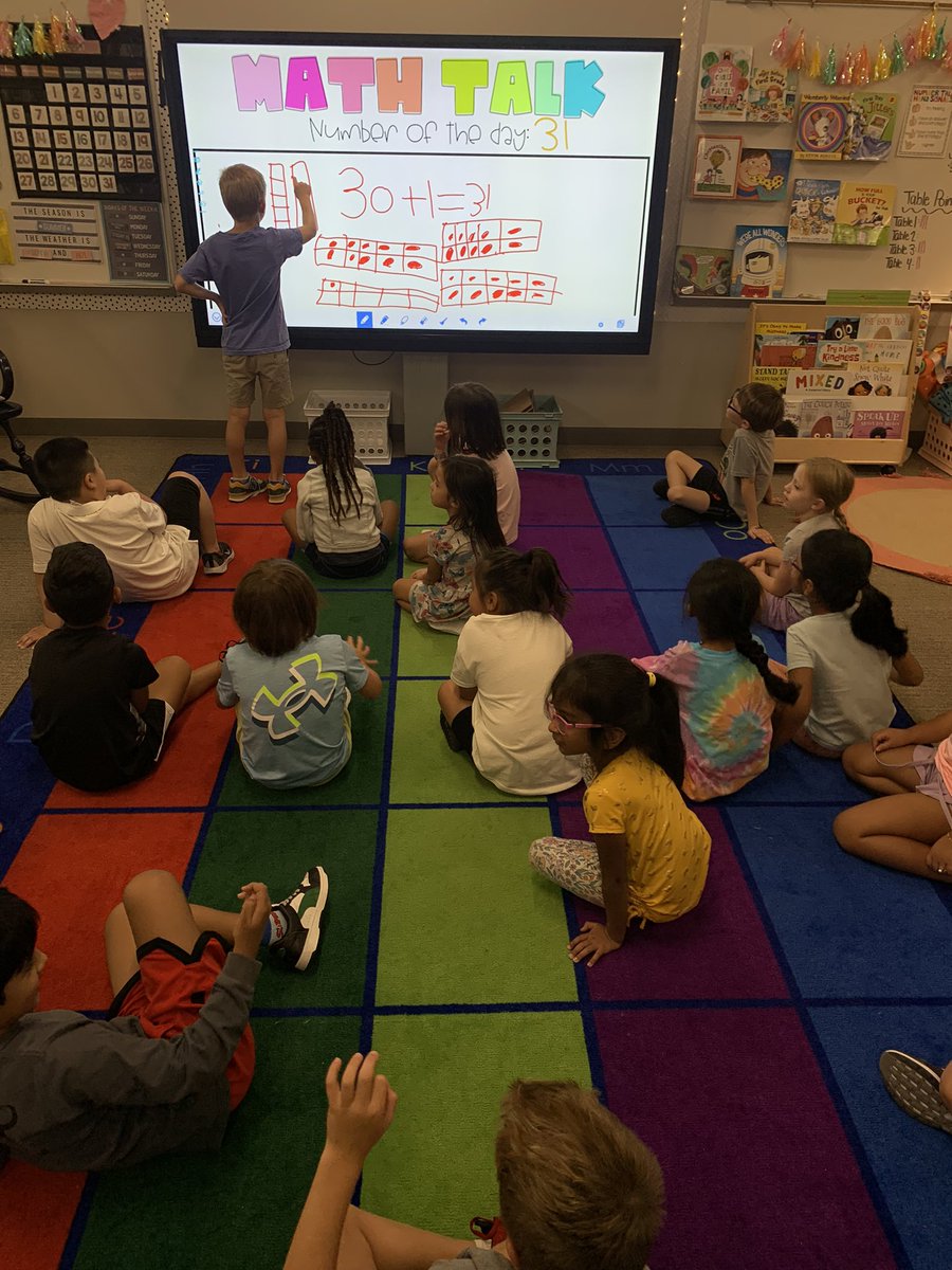 These mathematicians love showing off their math skills during number talks! #ReevesAchieves #ProsperProud #AdventureAwaits