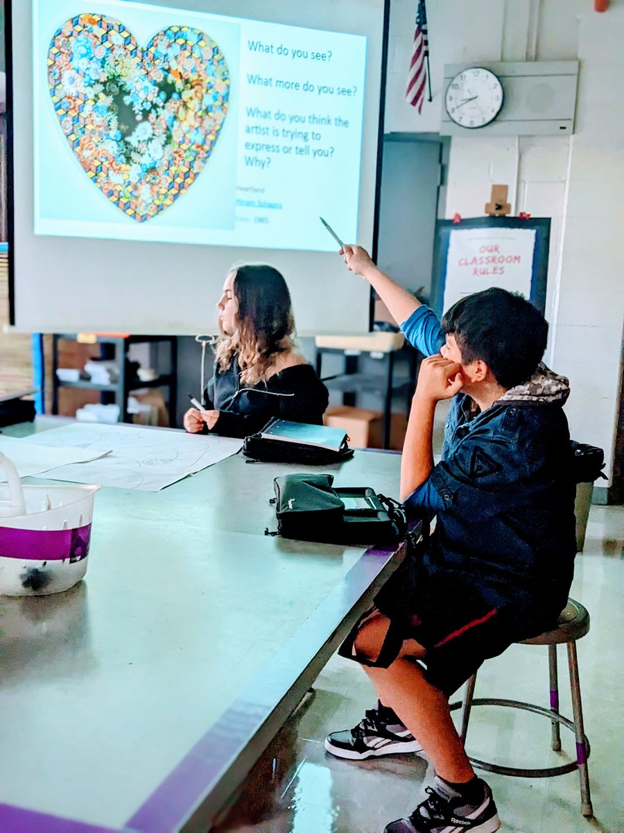 SMocKroom's tweet photo. We did some really great art learning today, using #visualthinkingstrategies group discussion, choral reading and a little whip around.
I mean....let the year begin.
@WinstonCampus @D15Schools @abcface3 @aimsnetwork 
#arteducation https://t.co/uiDDqgcPMv