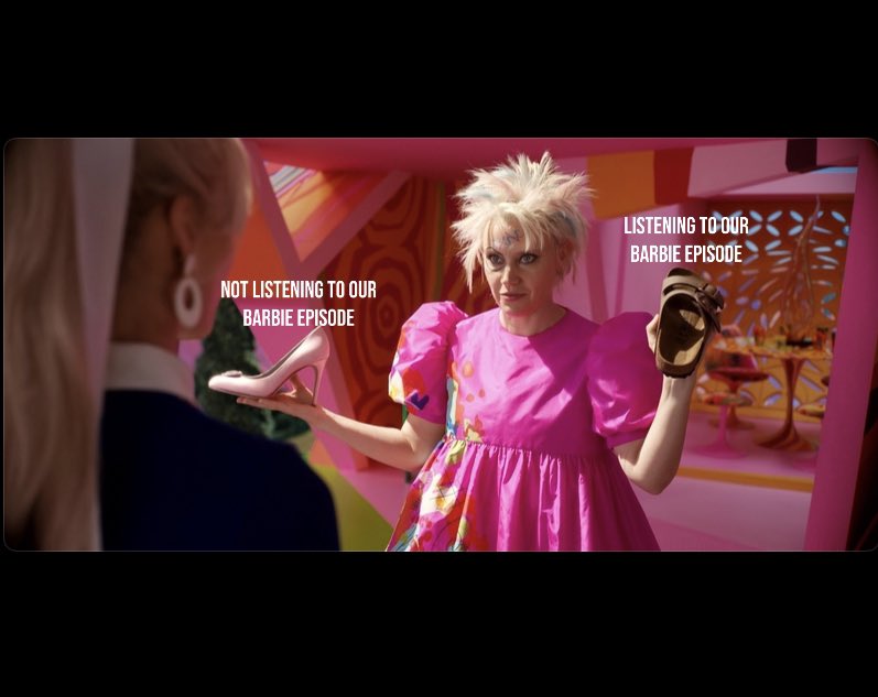 RollItPodcast's tweet photo. Our Barbie episode is out now!
Time to make the tough (but correct) choice… https://t.co/snTybfEzLi