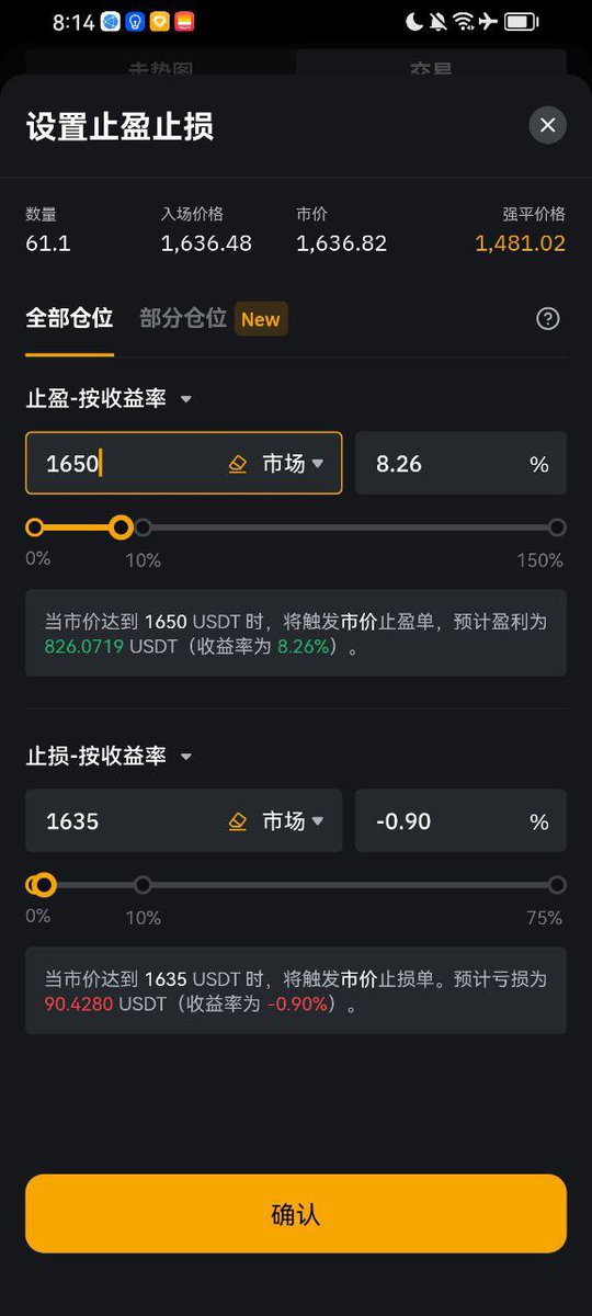 cooktim399's tweet photo. ETH 开仓做多 止盈1650 止损1635 https://t.co/TfiipN8v1j