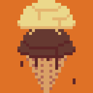LunarSilverFox's tweet photo. A #double ice cream for @Pixel_Dailies 
The good old vanilla chocolate, few things taste as good as these two together. 
#pixel_dailies #pixelart #ice_cream https://t.co/BQOAncYV0o