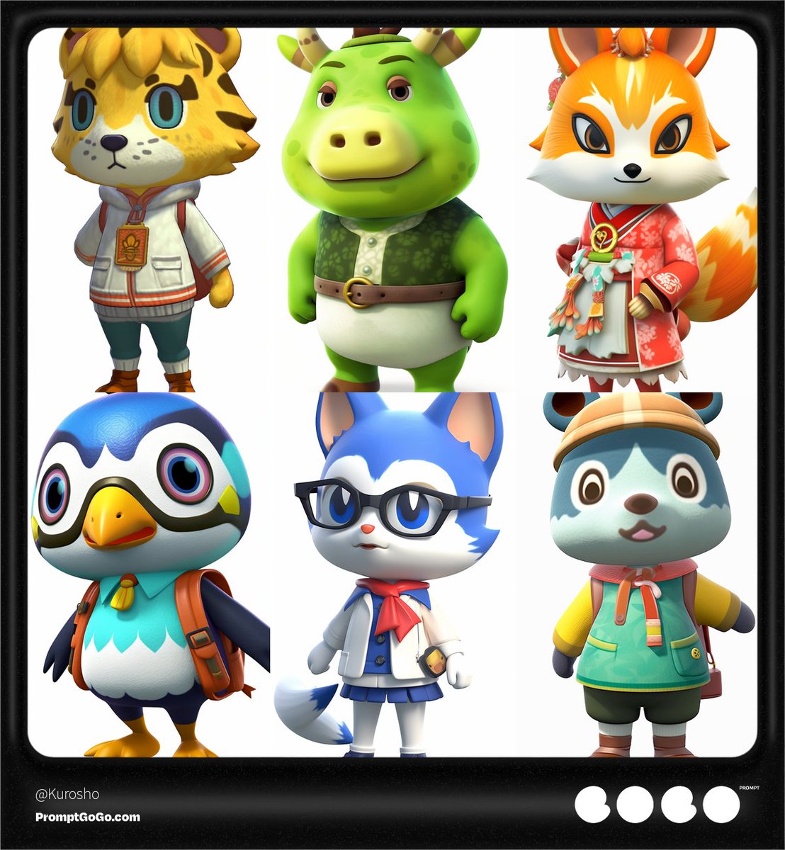PromptGoGo's tweet photo. Turn your favorite character into the cuteness of one of Animal Crossing's talking animal types, in the best quality. In this prompt you can customize your character to your liking.  https://t.co/4DVX8zLcVD   
 #AI #generatecontent #art #prompt #chatGPT #Midjourney #Stablediffusion #artificialintelligence #creativity #artificialcreativity #contentgeneration #machinelearning #digitalart #creativeprompts #AIart #aiwriter #creativeAI #aigc #promptgogo #promptengineering #OpenAI