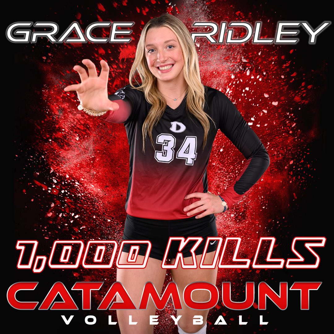 school_dalton's tweet photo. CONGRATULATIONS, @GraceRidley16 FOR BREAKING 1,000 KILLS!!! https://t.co/LYD47d4ly5