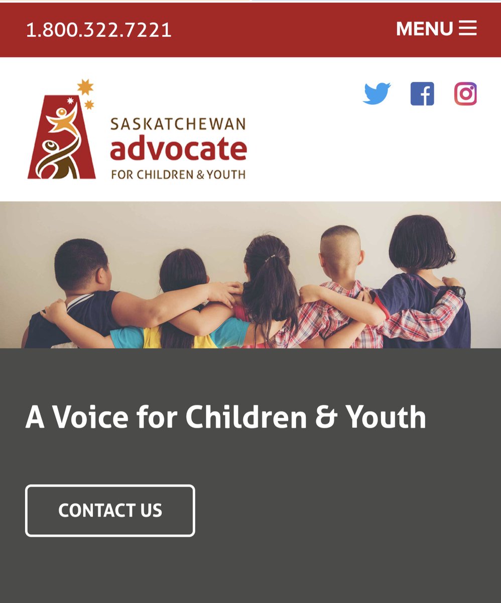 I encourage all Saskatchewan people to contact the Saskatchewan Advocate for Children and Youth regarding the education policies announced today.

Child Advocate Website:
saskadvocate.ca

The Policy:
saskatchewan.ca/government/new…

We can't afford a wait and see attitude on