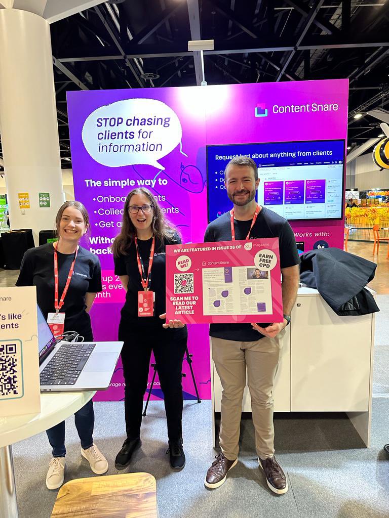 xumagazine's tweet photo. We found @contentsnare at #Xerocon today, visit their stand to access an early release of their article in Issue 36 - ‘Why accountants struggle to turnaround individual tax returns (ITRs) on time’ https://t.co/2HUlJOMV3h