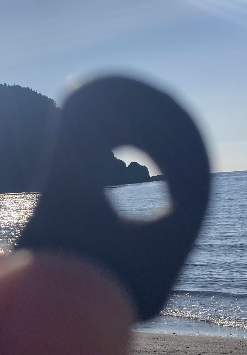 ianadey's tweet photo. Found a hag stone! Treasure is that way. https://t.co/o1MZjuqwQk