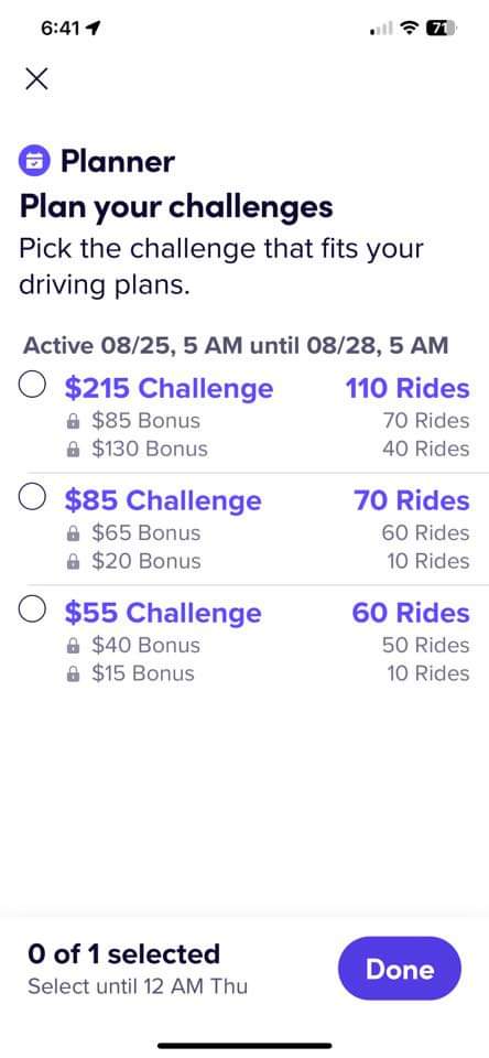 Matthew_Santoro's tweet photo. @lyft You guys really think we can do 110 rides in a weekend?! I'm lucky to get 3 rides an hour in San Francisco. You guys need to lower these ride amounts, for real. https://t.co/NpoibyuR6v