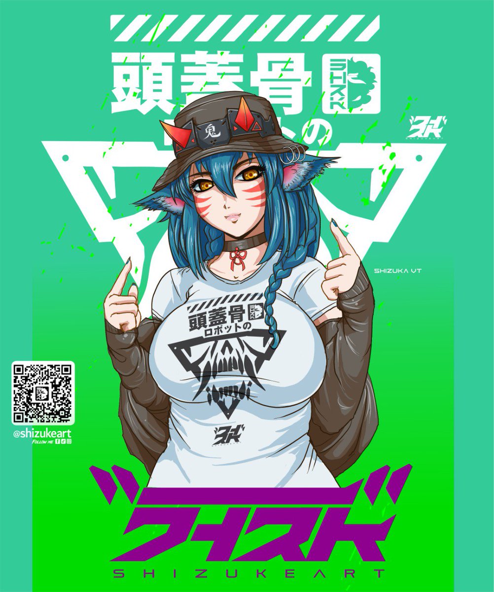 shizuketaisho's tweet photo. Cyberpunk Demon Bucket Hat 👹 con nuestra nueva mascota y modelo @Shizuka0w0, para nuestra línea tech fashion.
#buckethat #buckethatcustom #cyberpunkfashion #cyberpunkwear #vtuber #techwear https://t.co/D5WfyRNrBz