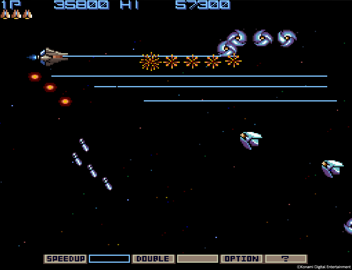 namco_two's tweet photo. STGは大半が右スクロールで左はスカイキッドくらい…というツイート（ポストか）見てふと思った。そういや「人間必死に逃げてるときは左に行きがち」という心理的な説があるけどゲームって圧倒的に右進行だったなと（最近のは知らない）。
あ「○○○は左だぜ！」とかやめてねｗ https://t.co/T3KYxr9Xfc