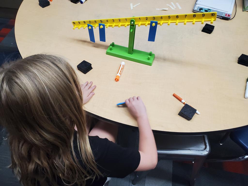 browniesedbites's tweet photo. I love working on balancing equations in my intervention groups! This student mastered working with 3 numbers, so I challenged her with 4! Best part? She kept begging for more! #mathexcitement #edutwitter #elementary #mathinterventions #iteachmath https://t.co/zinSfLa8mz