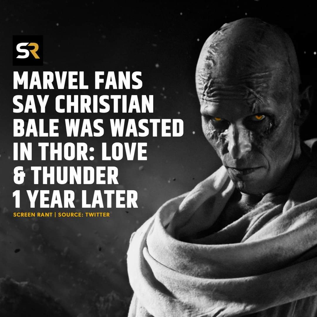 BREAKING NEWS: Officially 1 year after the release of Thor love and thunder... screen rant has a slow news day.