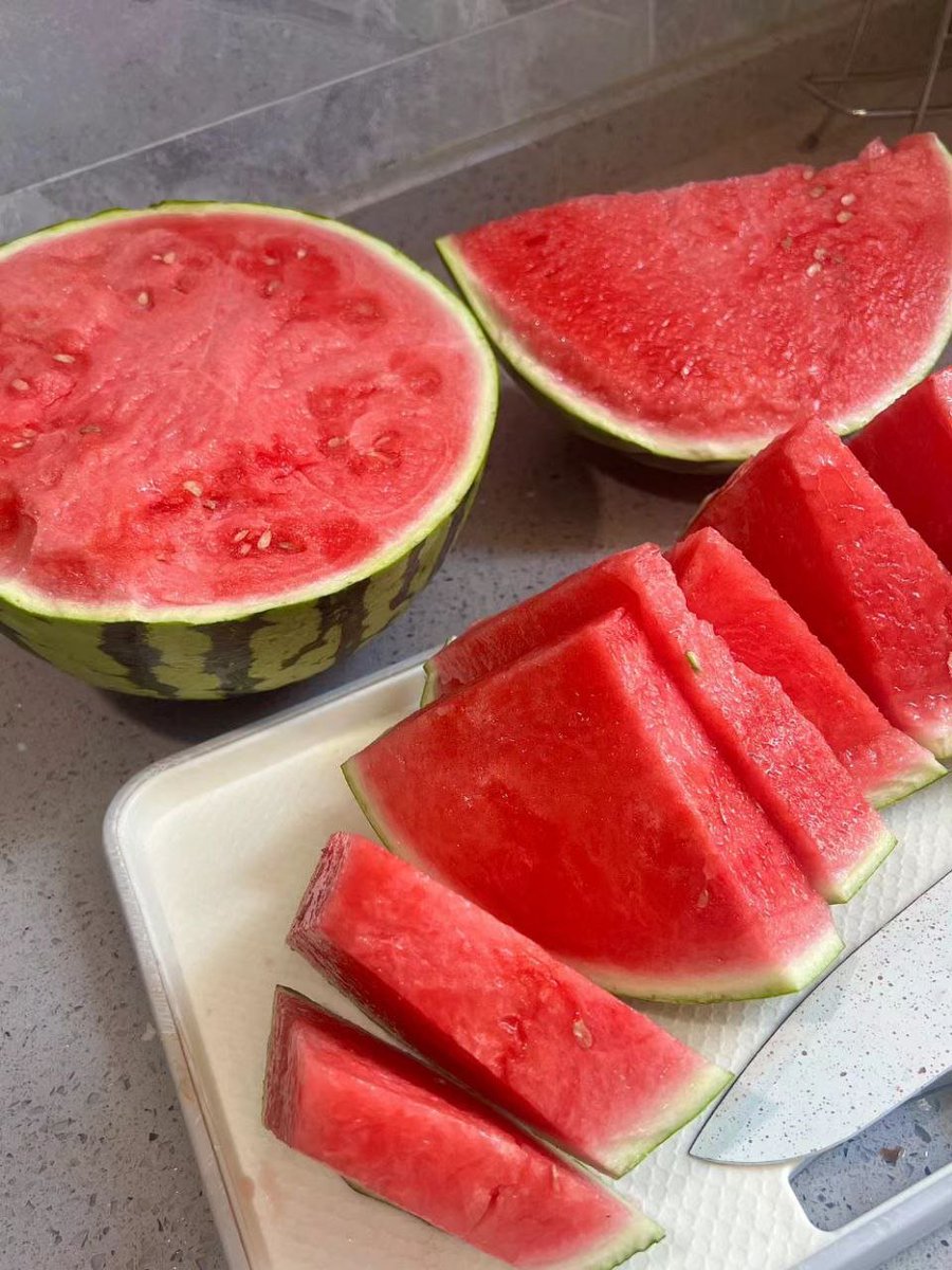 "When life hands you heatwaves, dive into a watermelon oasis 🍉🌴"