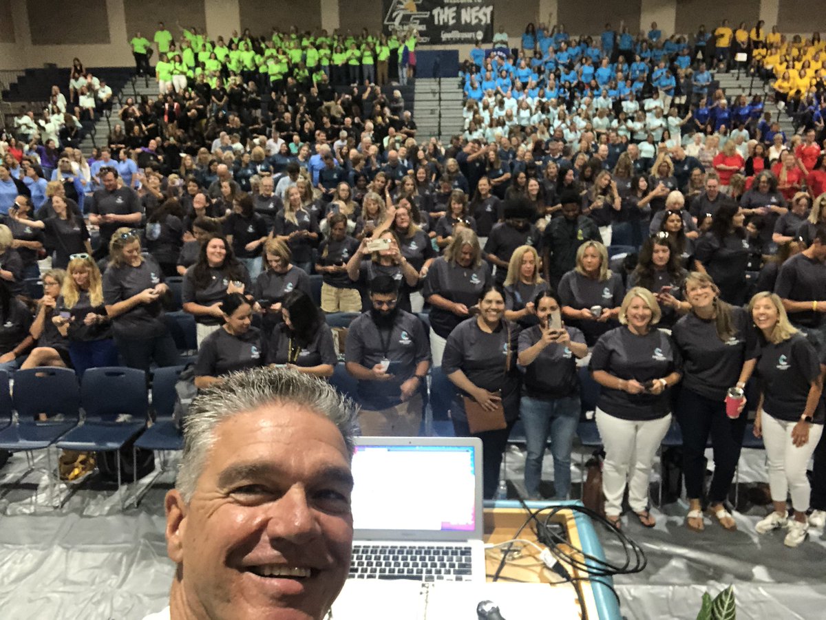 Today was a fantastic day!  <a href="/Daretolearn_DCS/">Dare County Schools</a> Convocation 2023 Keynote Speaker, <a href="/gcouros/">George Couros</a> nailed it! You could feel the energy &amp; positive atmosphere throughout the room. Thanks everyone! Now, let’s make this happen!
#DareToLearn
#learningcenteredevidenceinformed