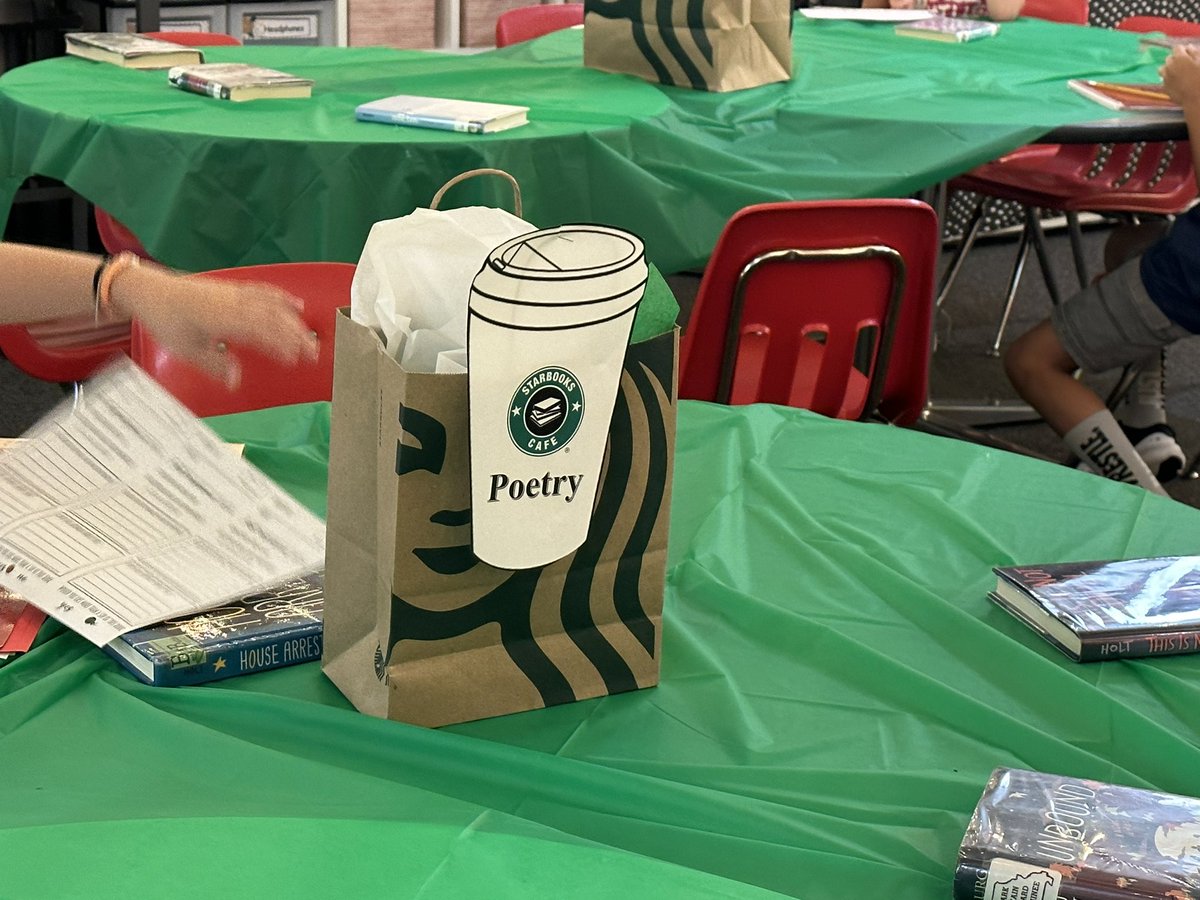 KeriSkeeters's tweet photo. More from RVMS - students doing serious practice of their ping-pong serves, engaged in a @Starbucks themed book tasting, writing their math autobiography, and trying things with numbers in their (Building Thinking Classrooms) math classes! 🤯 @RVMSPrincipal 
#FocusedonLearning https://t.co/6f1Vvm7FvW