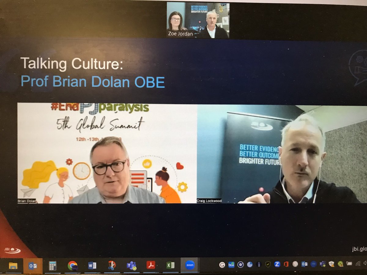 'For robust culture, there's no 'they' only 'us'.'
@BrianwDolan 
#JBILIVE webinar
@CraigSL01 @zoejordan15 @JBIEBHC @IanDGraham1