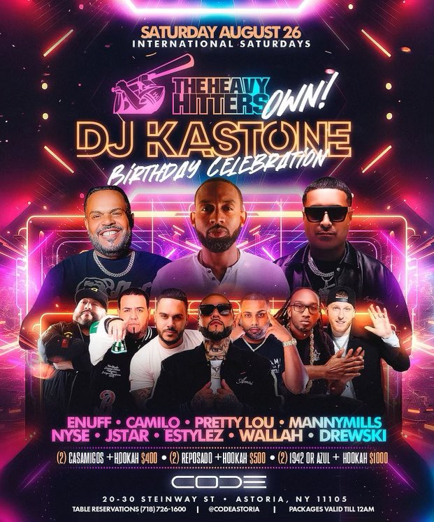 DJMessyJordan's tweet photo. My events this weekend. #messfam come through if you are in NYC. I’ll be at Code Astoria!
Visit https://t.co/1lOpVYHPyd to get on the guest list, for bottle service or to reserve your VIP birthday package! 🍾🥳🎂🎉
#nycevents #astoria #codeastoria https://t.co/48SDw7fNkT