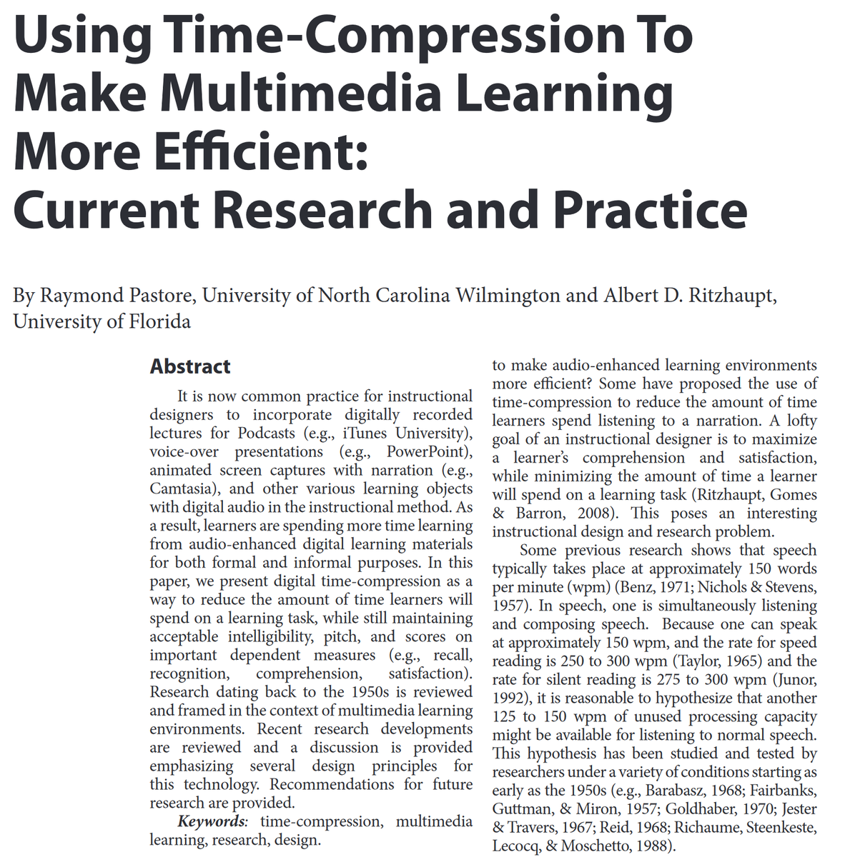 emollick's tweet photo. You can speed up lectures on complex information up to ⏩1.5x, especially if there is a video. Any faster and learning &amp; satisfaction drop

Also, it helps if videos are short &amp; visuals align with the words, but don't just have slides with the words on them https://t.co/sJsfFW0jHT https://t.co/QCo8UM4PTx