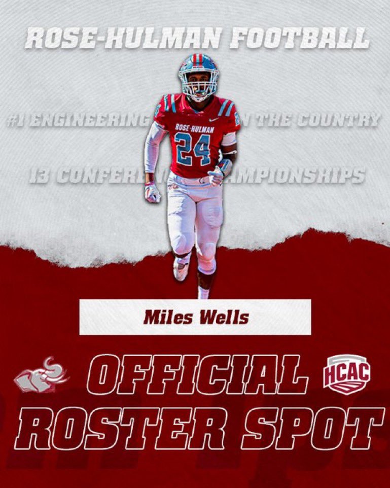 MilesWells_5's tweet photo. After a great conversation with @CoachMas_35 I am excited to receive an offer to play football for @RoseHulmanFB! https://t.co/hSY10DK5lj