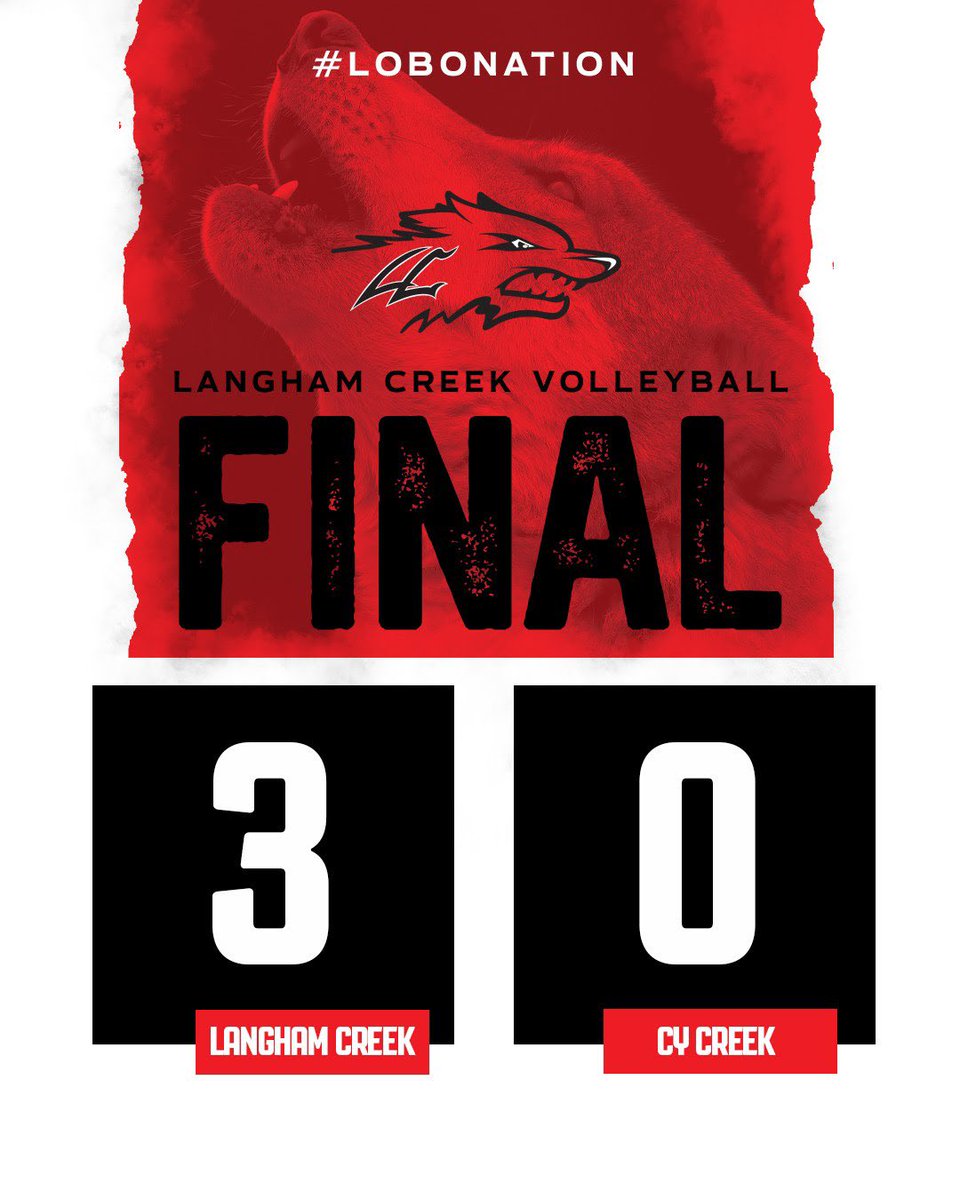 The Lady Lobos took care of business tonight!!  Big Shoutout to the JV &amp; FB teams on their wins
<a href="/langhamcreekhs/">Langham Creek High</a> <a href="/lchsabc/">LC Athletic Boosters</a> <a href="/CFISDAthletics/">CFISDAthletics</a>