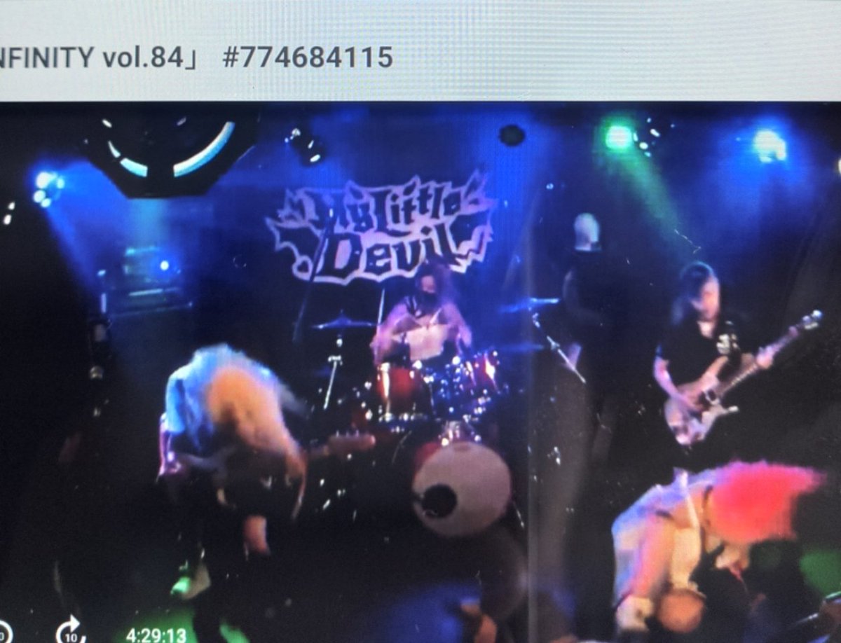madbear369's tweet photo. アーカイブでMy Little Devilのライブを見た。今回、出番がトリでアンコールまでやれたのは幸運だったね✨Aggressiveな楽曲陣を中心とした演奏で、その演奏の激しさに興奮度が高まるね‼️その興奮度と熱量の高まりは、最高熱のフロアを形成するようだったね✨
#MyLittleDevil #INFINITY #Vol84 https://t.co/x1mALVQlNL
