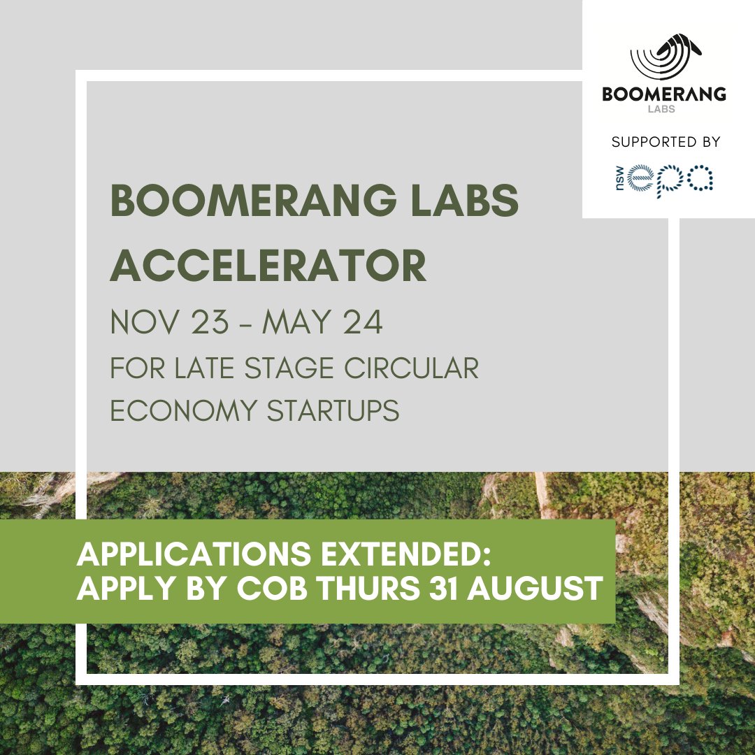 Applications window extended for our upcoming Accelerator! Get in by COB Thursday 31 August
boomeranglabs.org.au/accelerator