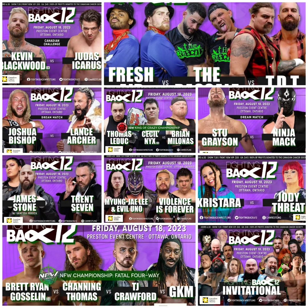 Big props going out to @C4Wrestling once again continuing tradition with #FightingBack12 #fuckcancer as #mustachemountain @trentseven just outlasted @_jamesstone_ now its hoss 3 way war between @brianmilonas 🆚 @CecilNyx 🆚 @thomasledu for 👑 of 🤪 title @indiewrestling