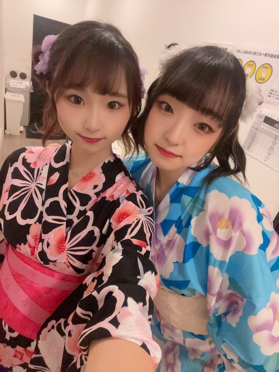 laugh_forz's tweet photo. 昨日は五反田G2にお越しくださりありがとうございました。

まぁりとののちの浴衣姿は昨日で当分見れないですね…でも見に来てくれた方ありがとう！

次のライブは8月26日秋葉原Twinboxさんにて20時20分から行われます！ぜひ見に来てください！ https://t.co/Am6RuqIieu