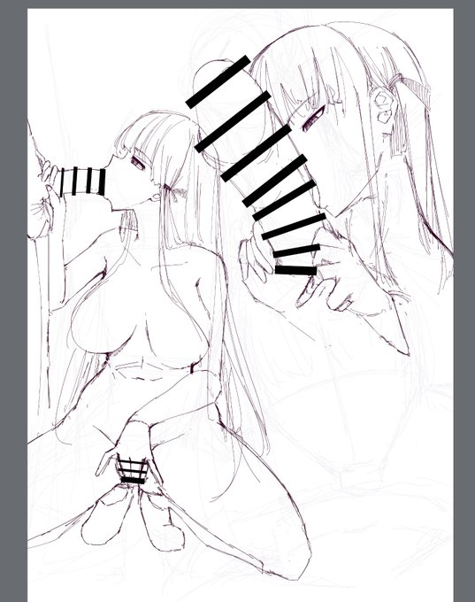 45りながら描いてるラフ 