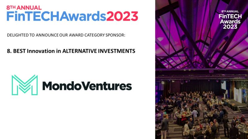 We are thrilled to be sponsoring the Best Innovation in Alternative Investments awards at the 8th Annual FinTech Awards 2023. This is a brilliant event and we look forward to supporting some amazing businesses in the #FinTech space! 

@austfintech #awards #australianfintech