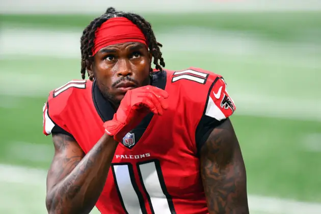 nflrums's tweet photo. Former #Falcons Julio Jones is the all-time leader in Receiving YPG with 87.9 

He currently is a free-agent. https://t.co/4XpXOPjnKl