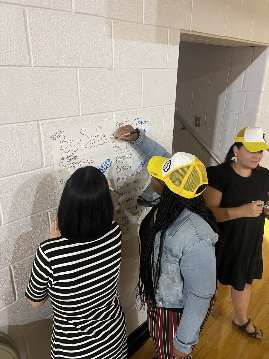 So excited to start my 19th year with a new group of educators.  We started the year creating our commitments to each other.  <a href="/D123Covington/">D123 Covington</a>