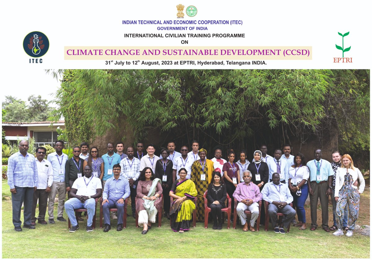 eptriindia's tweet photo. 2/3 Smt. A. Vani Prasad, IAS, Principal Secretary to Govt. of Telangana &amp; Director General @eptriindia  congratulated the participants on their successful completion of the programme and awarded certificate of completion to the participants #ITEC #MEA https://t.co/7j0PDIeQ3e