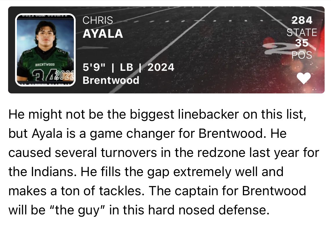 Thanks <a href="/jared_valluzzi/">Jared Valluzzi</a> for another great write up as we creep up on the season 
<a href="/BwoodFB/">Brentwood Football</a>