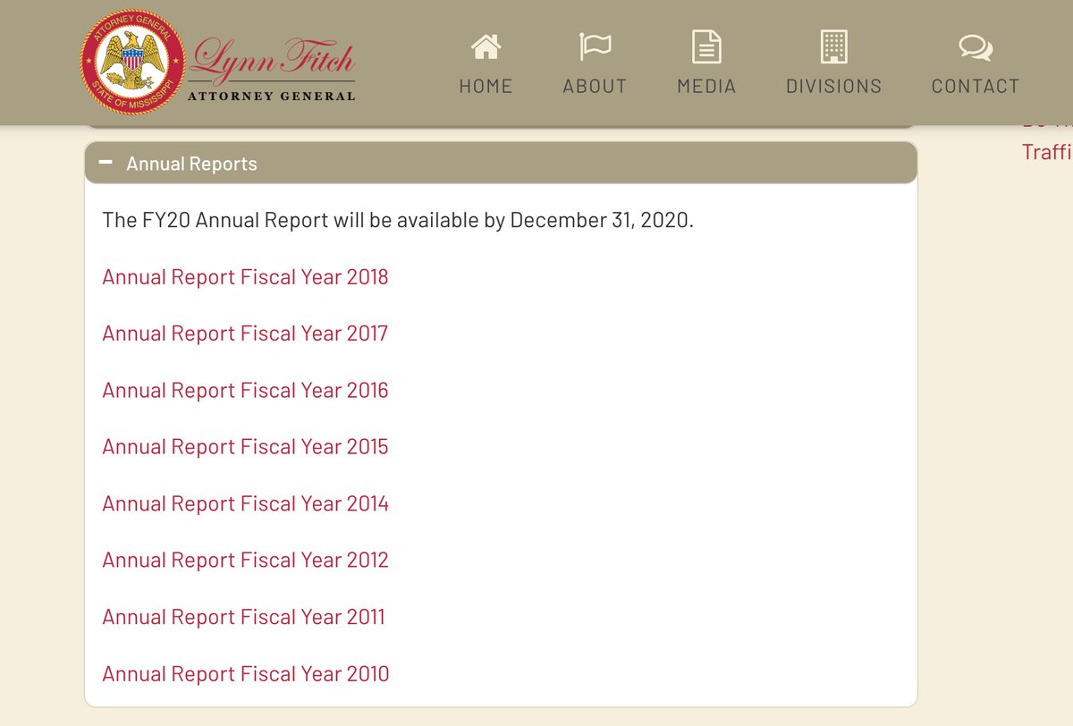 My opponent has never filed an Annual Report as Attorney General of #Mississippi. As your next Attorney General, we won't hide from you. I will make sure these annual reports are filed every year so you know how we're working for you! #GovernmentAccountability