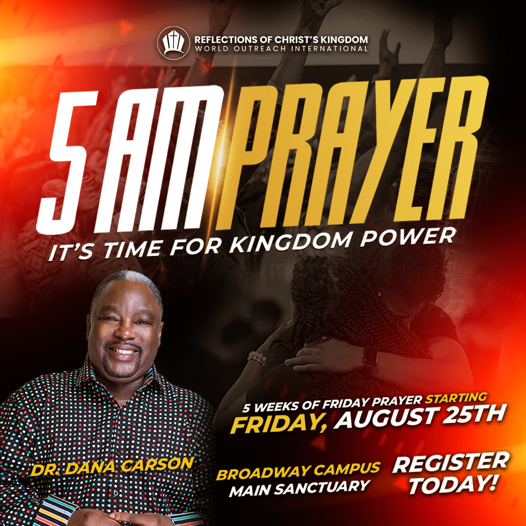 Get pumped up, prayer warriors! Rise & shine at 5am on Friday, August 25th for a power-packed prayer session with Apostle Dr. Dana Carson. As we gear up to elevate our evangelism, let's remember that our power lies in prayer. Let’s ignite the heavens! rockwoi.churchcenter.com/registrations/…