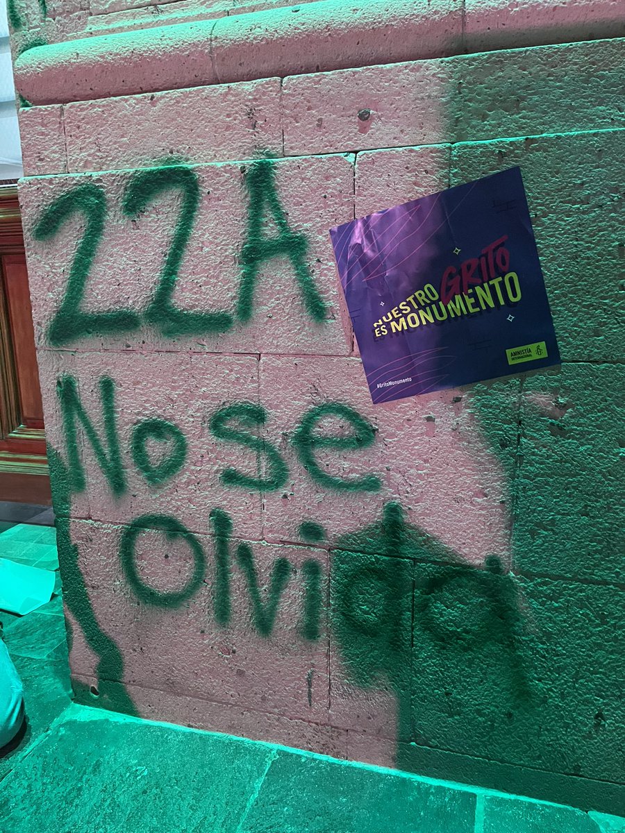 amnistiamexico's tweet photo. Así estuvo la marcha en #León #Guanajuato a 3 años de detenciones arbitrarias y represión policial a mujeres. #22DeAgostoNoSeOlvida #22ANoSeOlvida #GritoMonumento💜 https://t.co/zbTupdJRGH