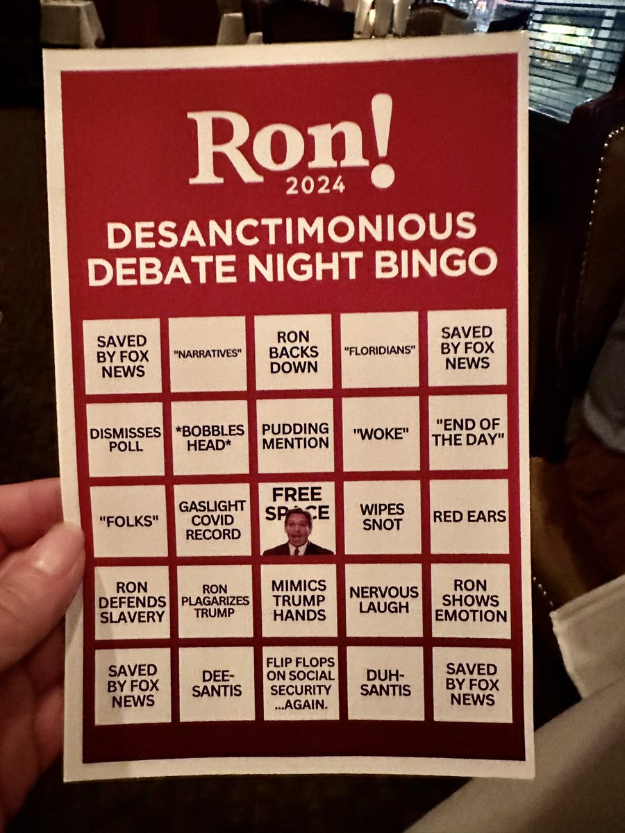 mtgreenee's tweet photo. Everyone get your bingo cards ready for tomorrow night!  #GOPDebate https://t.co/JIMycY4NVQ