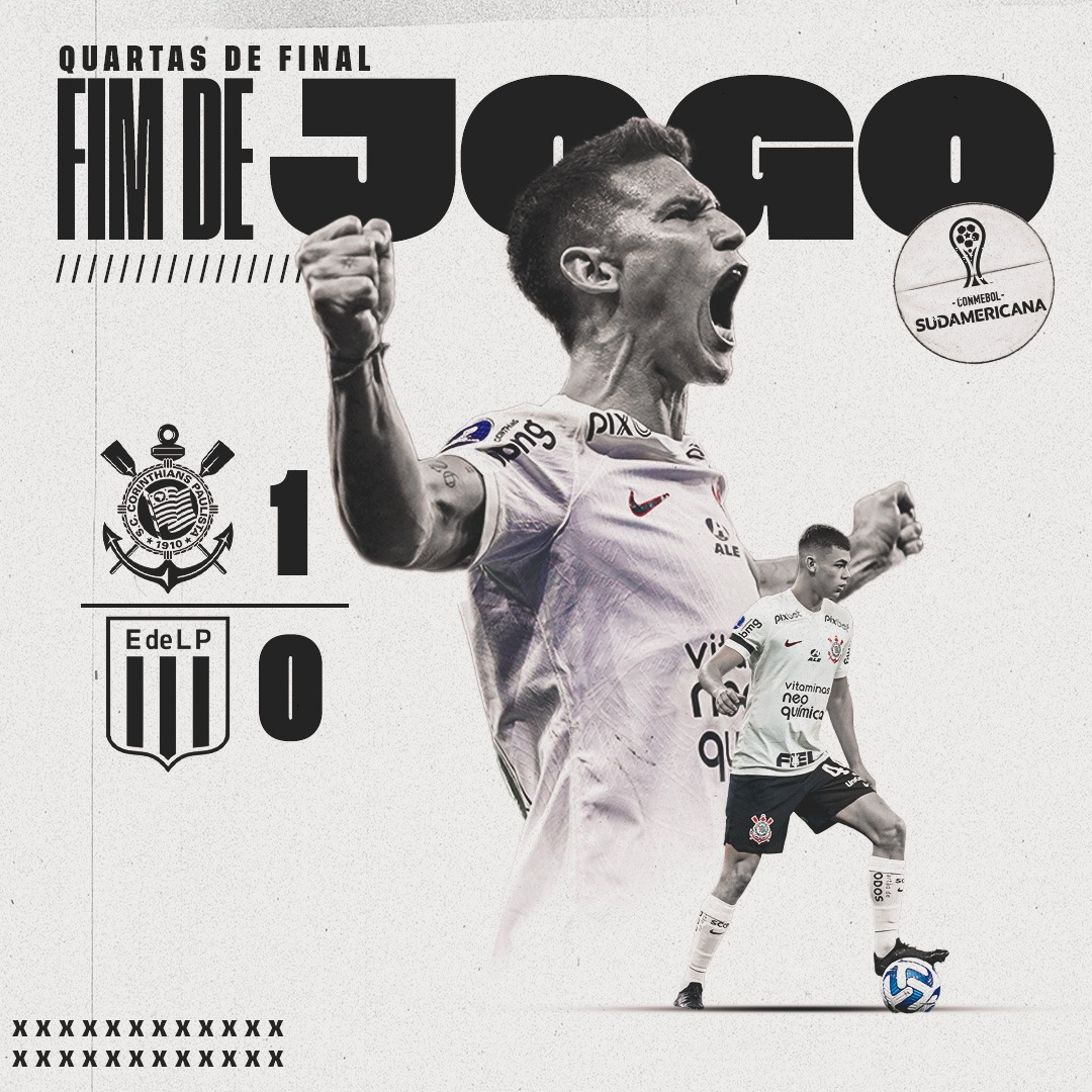 Corinthians's tweet photo. FIM DE JOGO NA NEO QUÍMICA ARENA!!! VITÓRIA DO TIMÃO!!!⚫⚪

Corinthians 1 🆚 0 Estudiantes

⚽ Gil

#DiaDeCorinthians
#VaiCorinthians https://t.co/iU2uraVwwo