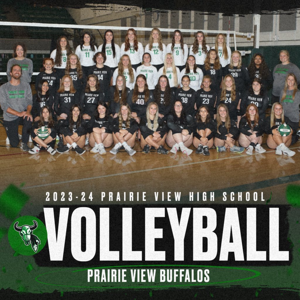 PV_Activities's tweet photo. The Prairie View High School volleyball program opens the 2023 season on Saturday in tournament action, with the varsity team traveling to Burlington and the JV team to Iola. Good luck, Buffalos! https://t.co/SbBCOk2G3X