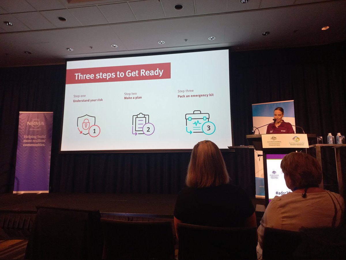 ClimateThrive (@climatethrive) on Twitter photo "By tapping into some pre existing habits, we don't have to start from scratch with the community" - <a href="/KateRetzki/">KateRetzki</a> presenting the 'Get ready' QLD behaviour change program #ADRC23 "By tapping into some pre existing habits, we don't have to start from scratch with the community" - <a href="/KateRetzki/">KateRetzki</a> presenting the 'Get ready' QLD behaviour change program #ADRC23