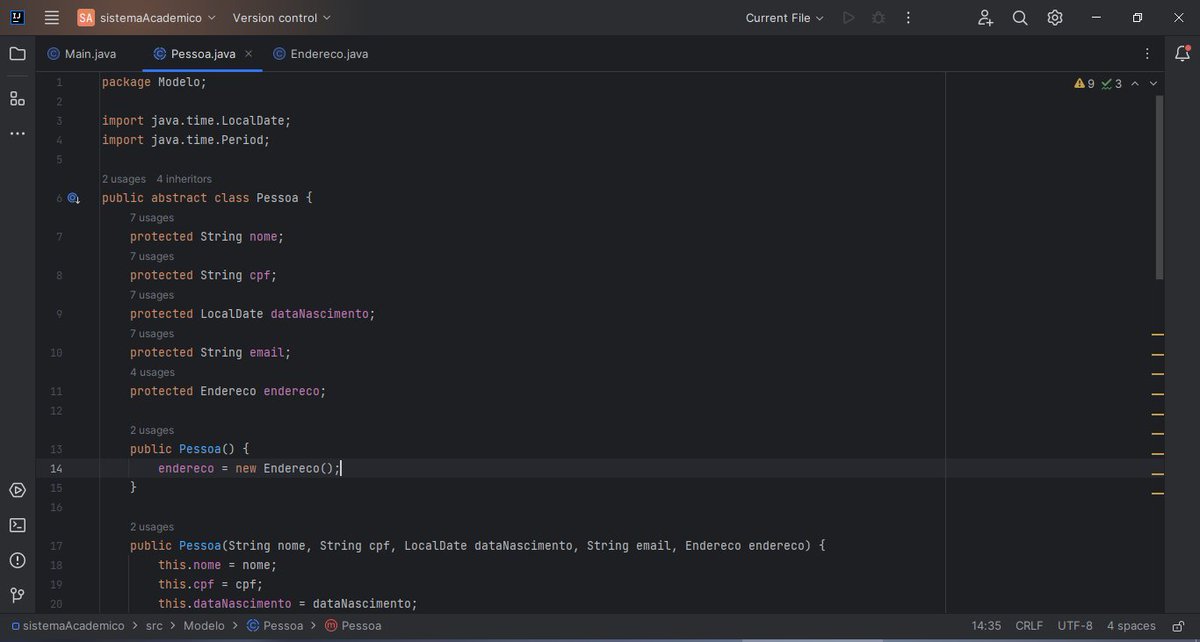 Thiago_bever's tweet photo. #100DiasDeCodigo produzindo um sistema acadêmico em java https://t.co/TG6NkpDxtY