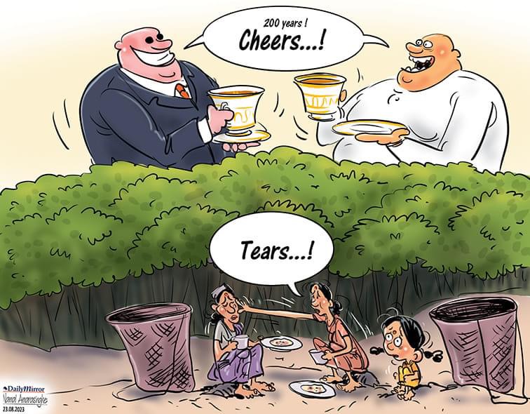 Cartoon by @NamalAmarasing 

#lka #SriLanka #CeylonTea #200YearsOfCeylonTea