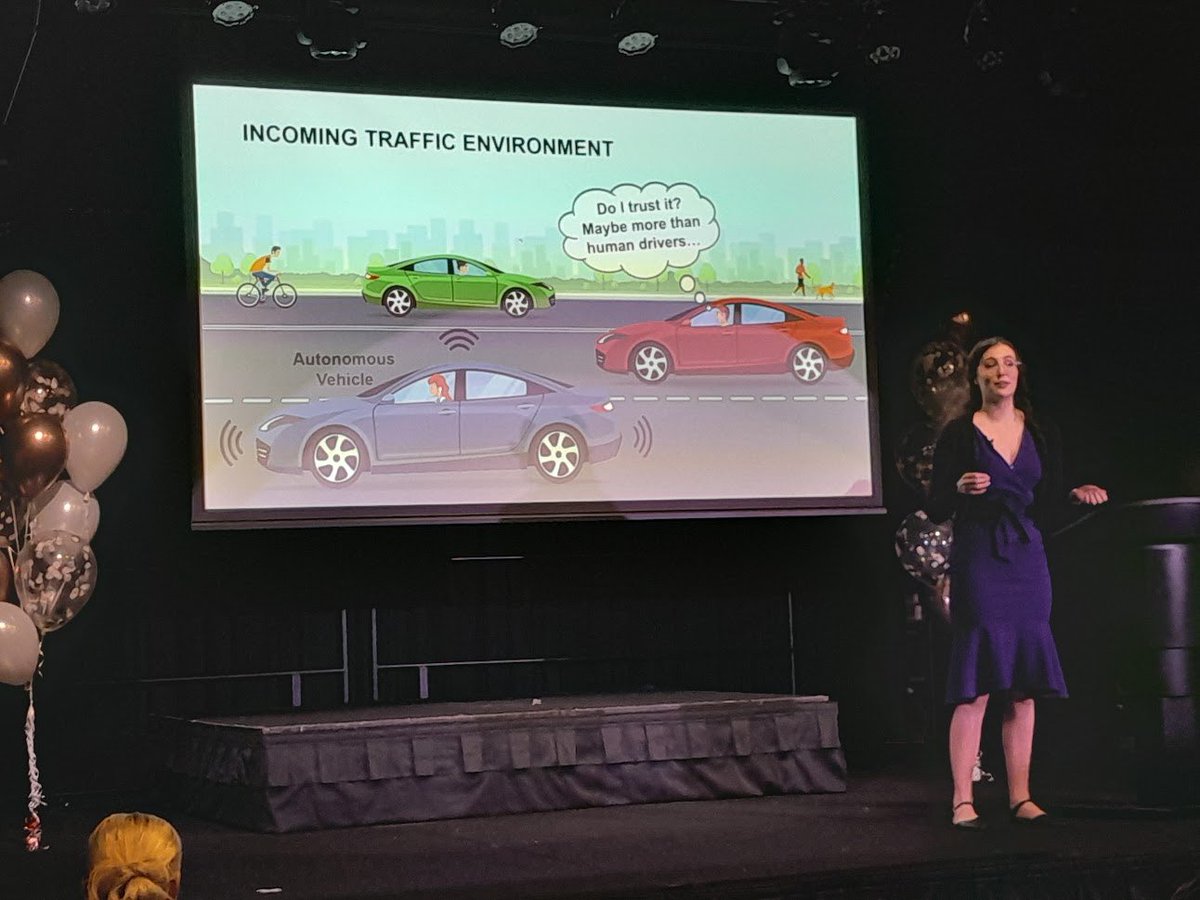 Psychology @ UON (@psychology_uon) on Twitter photo Congratulations to Caitlin Reeves who represented the school at the UON 3 minute thesis finals! ๐ฅณ
Her talk was entitled: โtrust towards human drivers and autonomous vehicles in mixed traffic environmentsโ. <a href="/UON_research/">Uni Newcastle Research</a> Congratulations to Caitlin Reeves who represented the school at the UON 3 minute thesis finals! ๐ฅณ
Her talk was entitled: โtrust towards human drivers and autonomous vehicles in mixed traffic environmentsโ. <a href="/UON_research/">Uni Newcastle Research</a>