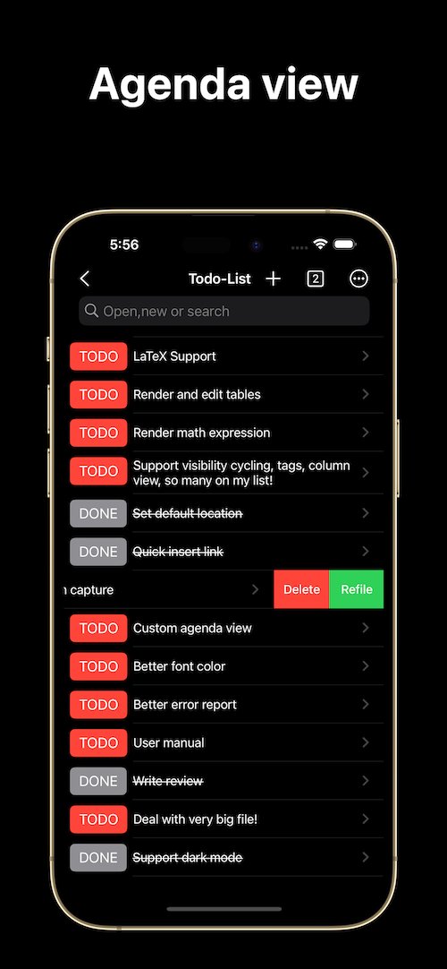 MetanoteTeam's tweet photo. Metanote iOS version is now released! It's a pure-text editor that supports org mode, local-first, and developed natively, providing a seamless editing experience. In Metanote, you can use org mode just like in Emacs. https://t.co/KOcBuQsekP