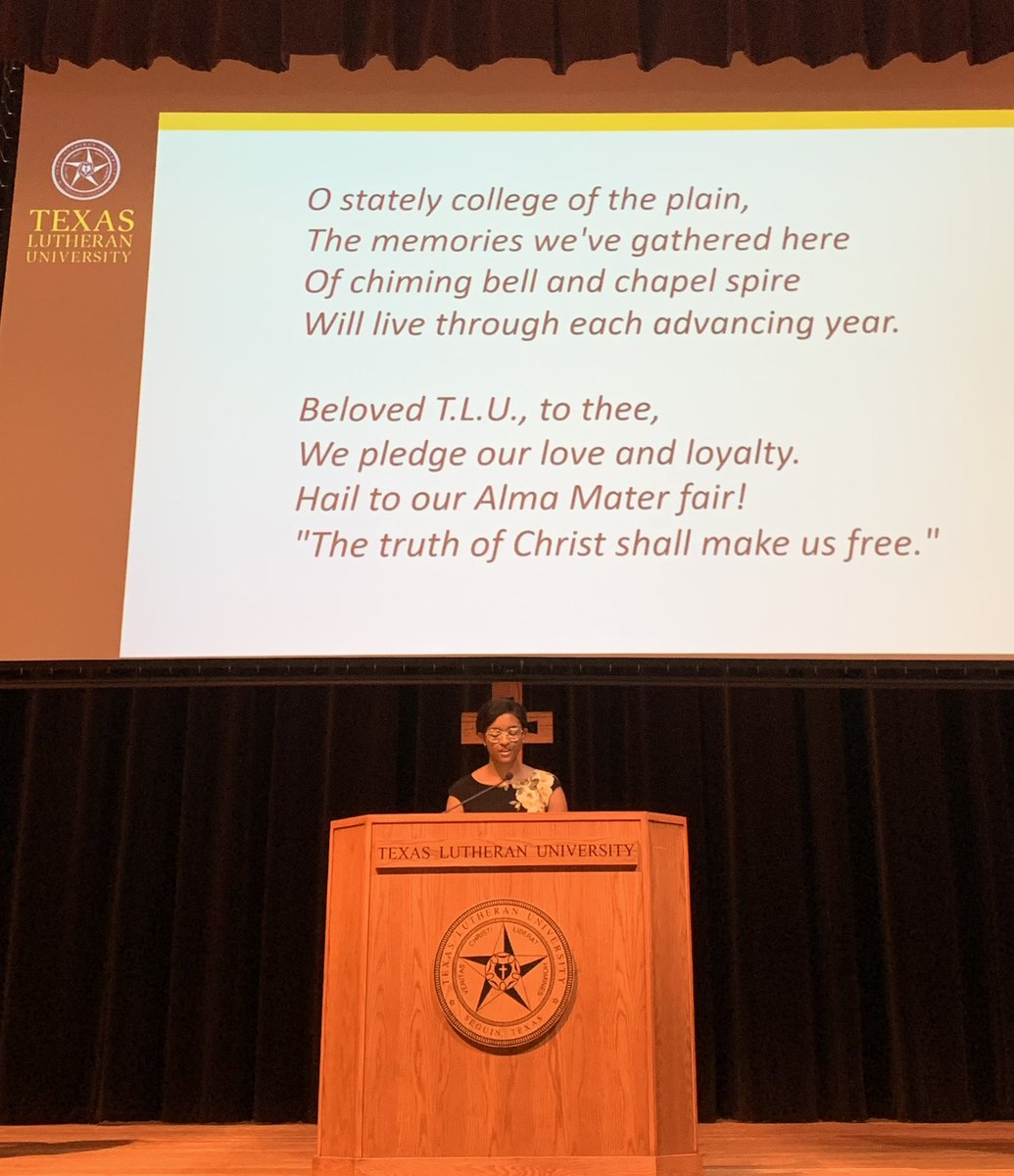 drdavidortiz's tweet photo. Fall convocation @txlutheran. O stately college of the plain … https://t.co/UeFTqM10KU