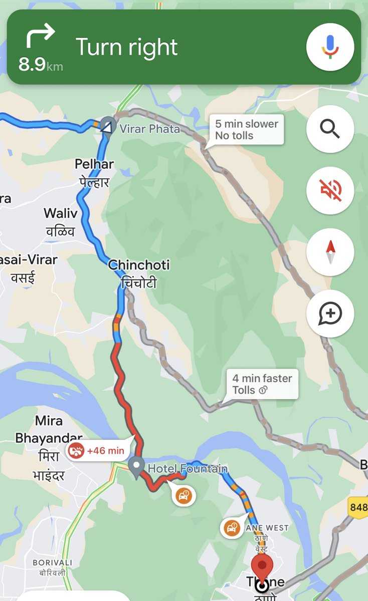 Traffic jam from Naigaon to Ghodbunder ghat area.. #TrafficAlert  #Traffic #ghodbandar 2.30 hours for usual 1 hr journey  <a href="/MumbaiPolice/">मुंबई पोलीस Mumbai Police</a>  <a href="/RoadsOfMumbai/">Roads of Mumbai</a> <a href="/mumbaitraffic/">Mumbai Traffic</a>