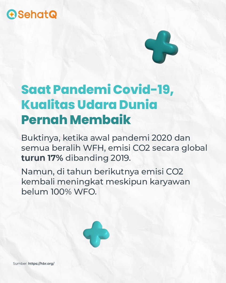sehatq's tweet photo. Katanya WFO bisa mengurangi polusi udara? Di Jakarta, sebagian ASN sedang dihimbau untuk bekerja dari rumah. Tapi apakah ini punya efek signifikan? 🤔
Nah, menurut SobatQ apa solusi terbaik untuk menurunkan polusi udara? Share di bawah, yuk!
#PolusiUdara #SehatQ #KurangiPolusi https://t.co/9OgpjceVpK
