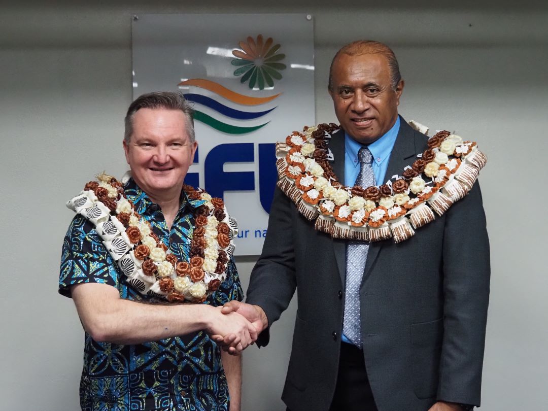 #ResilientPacific | SPC was delighted to join a round table discussion on Pacific energy security &amp; renewables with Hon. <a href="/Bowenchris/">Chris Bowen</a> MP, Aus Minister for Climate Change &amp; Energy in Suva. Discussions included propelling variable renewables on small island grids in the Pacific.