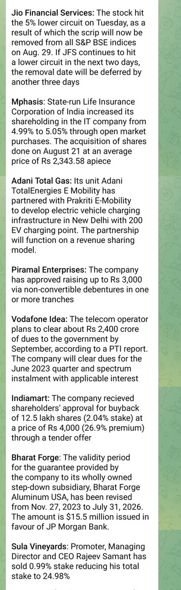 Stocks in News post Market closure 👀

#stockmarkets #StockMarket #StockMarketindia #stockmarkettoday #stockstowatch #stocksinnews #StocksInFocus #Finance