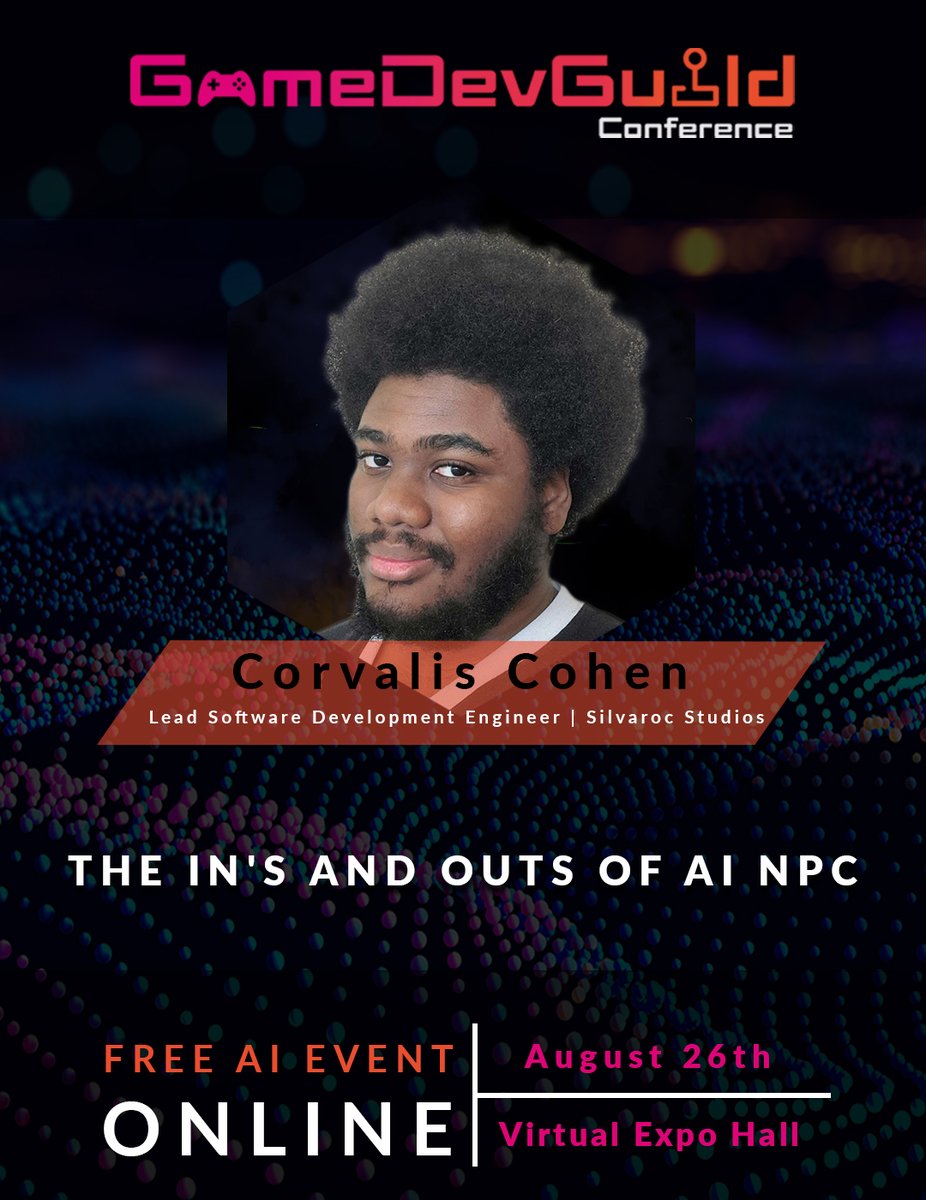 gdgofficial's tweet photo. Join us for free on Saturday to learn more about AI in Game Development.

Grab your free pass here: https://t.co/hnzBkyZg7Z

Big thanks to @unity for sponsoring this event - we can't wait to talk to Marc Whitten about the future of AI in Unity. https://t.co/KkejFRo4mJ